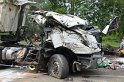 LKW umgestuerzt A 1 Rich Saarbruecken P222